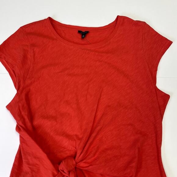 NWT Talbots Coral Tie Detail Knit Shift Dress XL Cotton Sleeveless Casual Summer - Picture 7 of 16